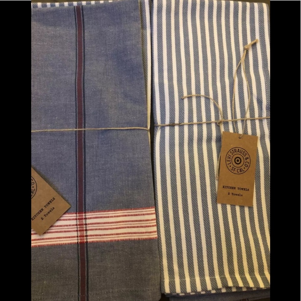 2x Levi’s x Target Standard Kitchen Towels 2 Pack Blue Striped Levi 4 Towel